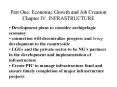 Part One: Economic Growth and Job Creation Chapter IV' INFRASTRUCTURE PowerPoint PPT Presentation