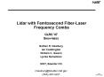 Lidar with Femtosecond FiberLaser Frequency Combs PowerPoint PPT Presentation
