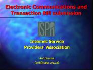 Electronic Communications and Transaction Bill submission
