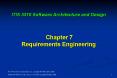 ITIS 3310 Software Architecture and Design Chapter 7 Requirements Engineering PowerPoint PPT Presentation
