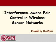 InterferenceAware Fair Control in Wireless Sensor Networks