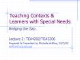 Teaching Contexts PowerPoint PPT Presentation