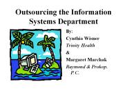 Outsourcing the Information Systems Department