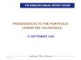 PRESENTATION TO THE PORTFOLIO COMMITTEE ON DEFENCE PowerPoint PPT Presentation