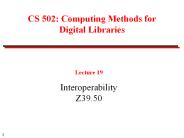 CS 502: Computing Methods for Digital Libraries