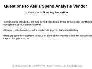 Questions to Ask a Spend Analysis Vendor