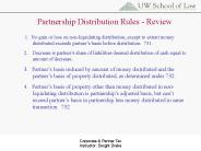 Partnership Distribution Rules - Review