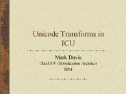 Unicode Transforms in ICU