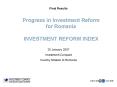 Progress in Investment Reform for Romania INVESTMENT REFORM INDEX PowerPoint PPT Presentation