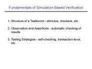 Fundamentals of Simulation-Based Verification