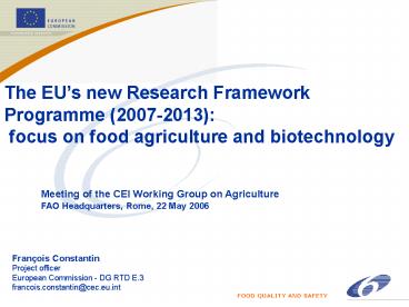 Patermann presentation at EURAGRI