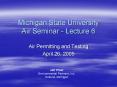 Michigan State University Air Seminar - Lecture 6 PowerPoint PPT Presentation