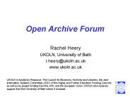 Open Archive Forum