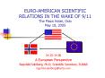 EURO-AMERICAN SCIENTIFIC RELATIONS IN THE WAKE OF 9/11 The Plaza Hotel, Oslo May 18, 2005 PowerPoint PPT Presentation