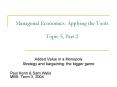 Managerial Economics: Applying the Tools Topic 5, Part 2 PowerPoint PPT Presentation