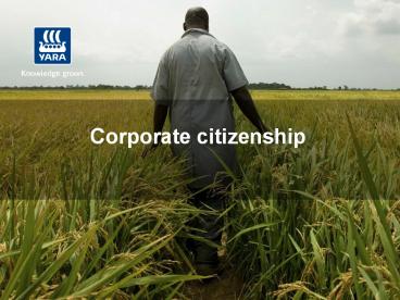 Corporate citizenship