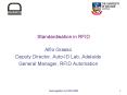 Standardisation in RFID PowerPoint PPT Presentation