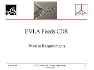 EVLA Feeds CDR - System Requirements