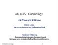 AS 4022: Cosmology PowerPoint PPT Presentation