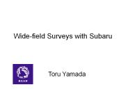 Wide-field Surveys with Subaru