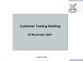 Customer Testing Briefing PowerPoint PPT Presentation
