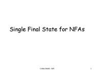Single Final State for NFAs