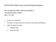 GIFTS/IOMI Cloudy/Aerosol Forward Model Development