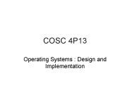 COSC 4P13