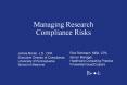 Managing Research Compliance Risks PowerPoint PPT Presentation