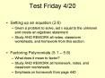 Test Friday 4/20 PowerPoint PPT Presentation