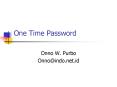 One Time Password PowerPoint PPT Presentation