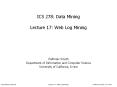 ICS 278: Data Mining Lecture 17: Web Log Mining PowerPoint PPT Presentation