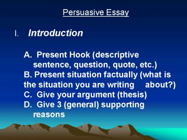 Persuasive Essay