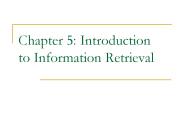 Chapter 5: Introduction to Information Retrieval