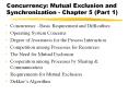 Concurrency: Mutual Exclusion and Synchronization - Chapter 5 (Part 1) PowerPoint PPT Presentation