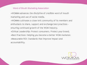 Word of Mouth Marketing Association