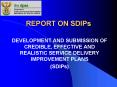 REPORT ON SDIPs PowerPoint PPT Presentation