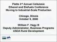 Platts 3rd Annual Cellulosic Ethanol and Biofuels Conference Moving to IndustrialScale Production Ch PowerPoint PPT Presentation