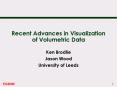 Recent Advances in Visualization of Volumetric Data PowerPoint PPT Presentation
