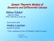 Domain%20Theoretic%20Models%20of%20Geometry%20and%20Differential%20Calculus