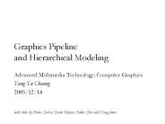 Graphics Pipeline and Hierarchical Modeling