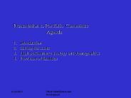 Presentation to Portfolio Committee