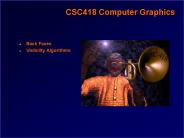 CSC418 Computer Graphics