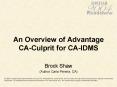 An Overview of Advantage CA-Culprit for CA-IDMS PowerPoint PPT Presentation