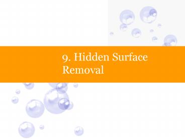 9' Hidden Surface Removal