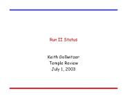 Run II Status