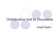 Globalization And Its Discontents