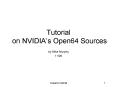 Tutorial on NVIDIAs Open64 Sources PowerPoint PPT Presentation