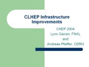 CLHEP%20Infrastructure%20Improvements