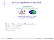 Exclusive production at HERMES